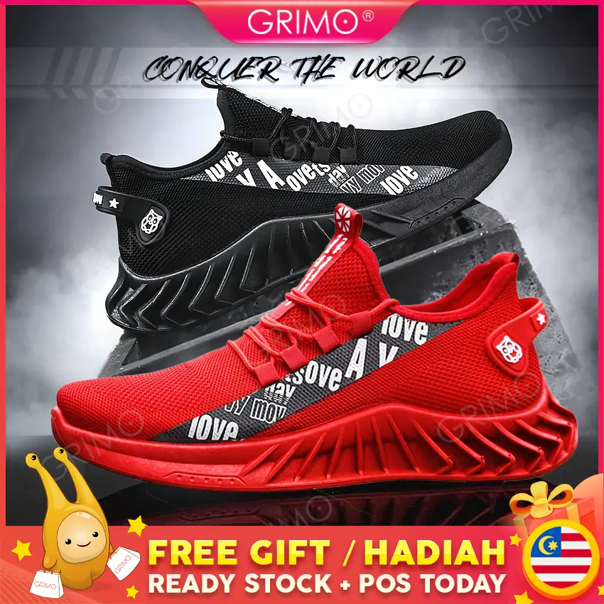 READY STOCK GRIMO Terimark Sneaker Men's Sport's Kasut Outdoor Shoe Lelaki Wanita Women's Sneakers Murah Travel Sukan Bergaya Viral  ks1387 Raya 2023 Gym Shoes