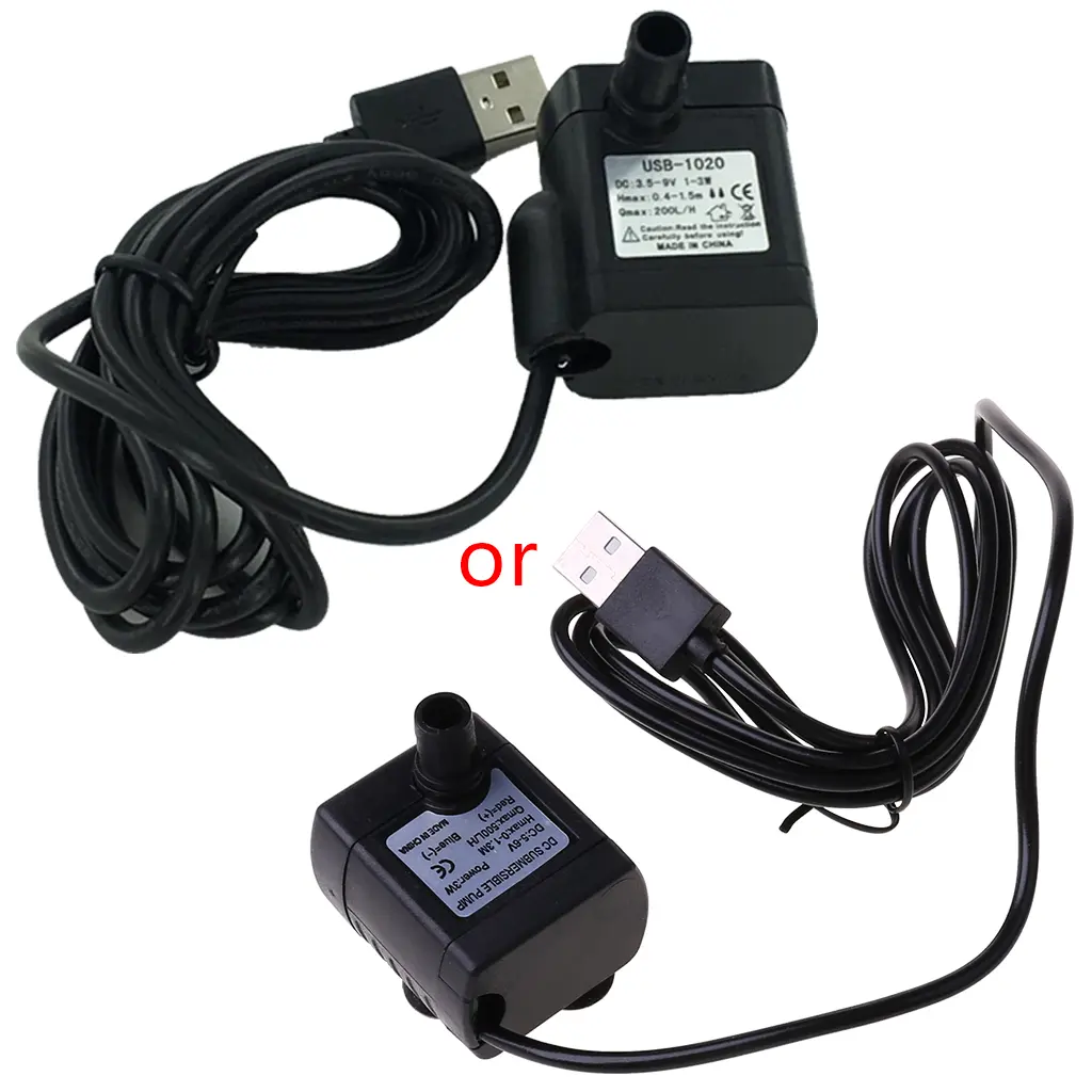 Máy Bơm Chìm Có Thể Điều Chỉnh Lưu Lượng Nước Tối Đa 200L / H, Máy Bơm Nước Mini Yên Tĩnh, Đài Phun Nước, Máy Bơm Ao Có Giác Hút