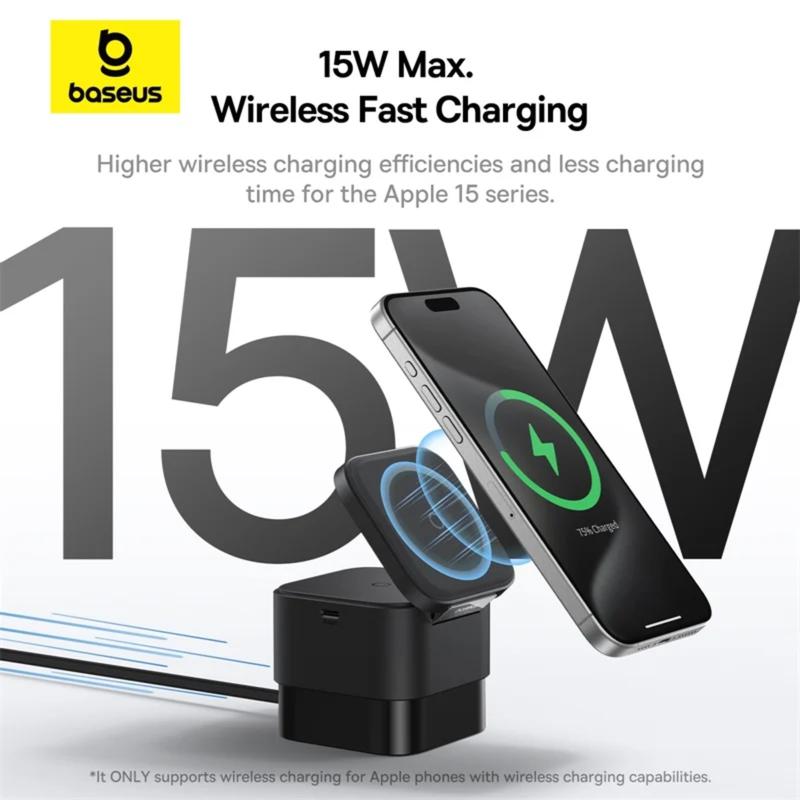 Đế Sạc Không Dây Baseus MagPro 2-in-1 Magnetic Wireless Charger 25W Usb