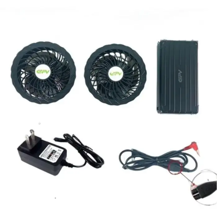 Bộ Phụ kiện Áo Điều Hoà Gifv pin dung lượng lớn, quạt 12V không chổi than 0