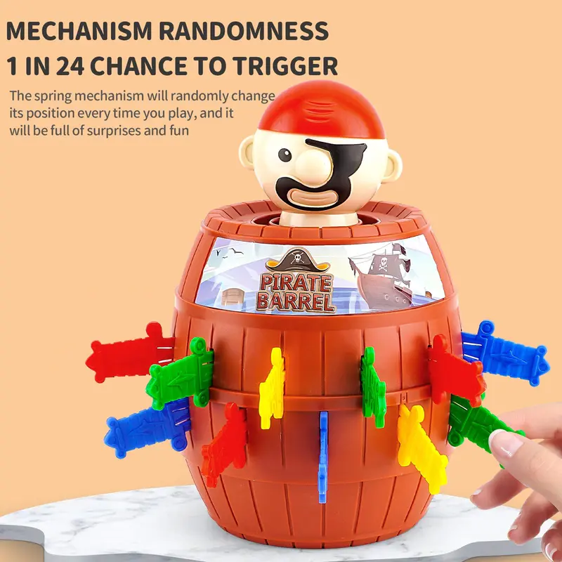 Pirate Bucket Toy, Fun Prank Pop-Up Pirate Bucket, Desktop Decompression Toy, Interactive Party Game, Creativity for Children Aged 3 and Above 7