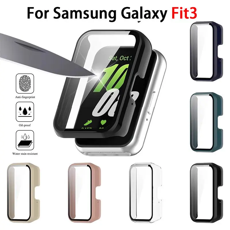 Ốp Kính Cường Lực Cho Samsung Galaxy Fit 3, Dây Đeo Nhanh, Bảo Vệ Ốp Lưng Sốc Che Phủ Toàn Bộ, Bảo Vệ Màn Hình, Thích Hợp Cho Fit3 0