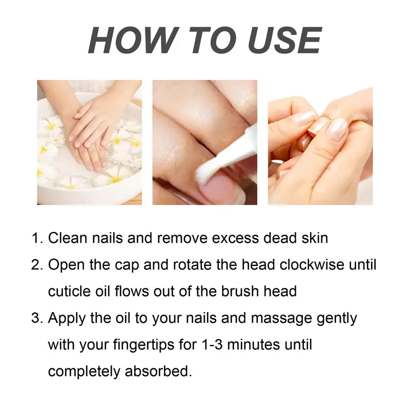 Nail Care Oil, Nail Treatment Oil, Moisturizing Hand  Nail Care Oil, Manicure Nail Care Product for Women & Men 4