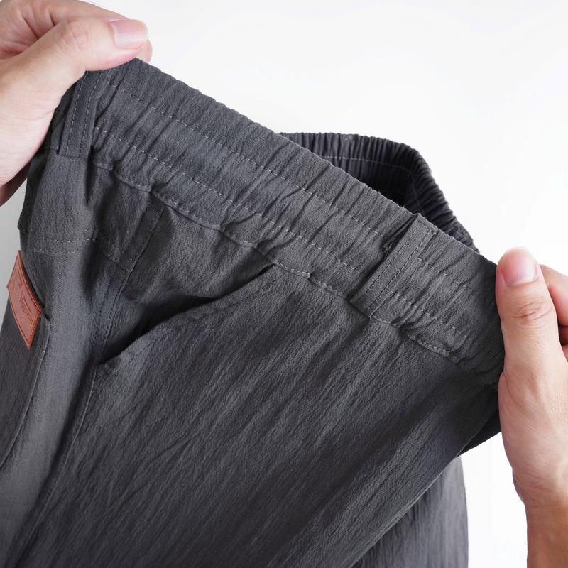 Quần Nam - Quần Jogger Linen Cao Cấp gắn mác da sang trọng 4
