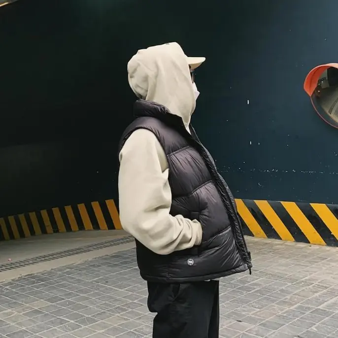 Áo phao gile nam nữ có túi sườn form boxy ZUTEE, Áo khoác phao cổ cao Menswear 3