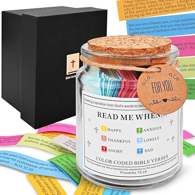 Scripture Canister Set 2025 Upgraded Bible Verse Jar,Read Me When Bible Verses Jar for ...