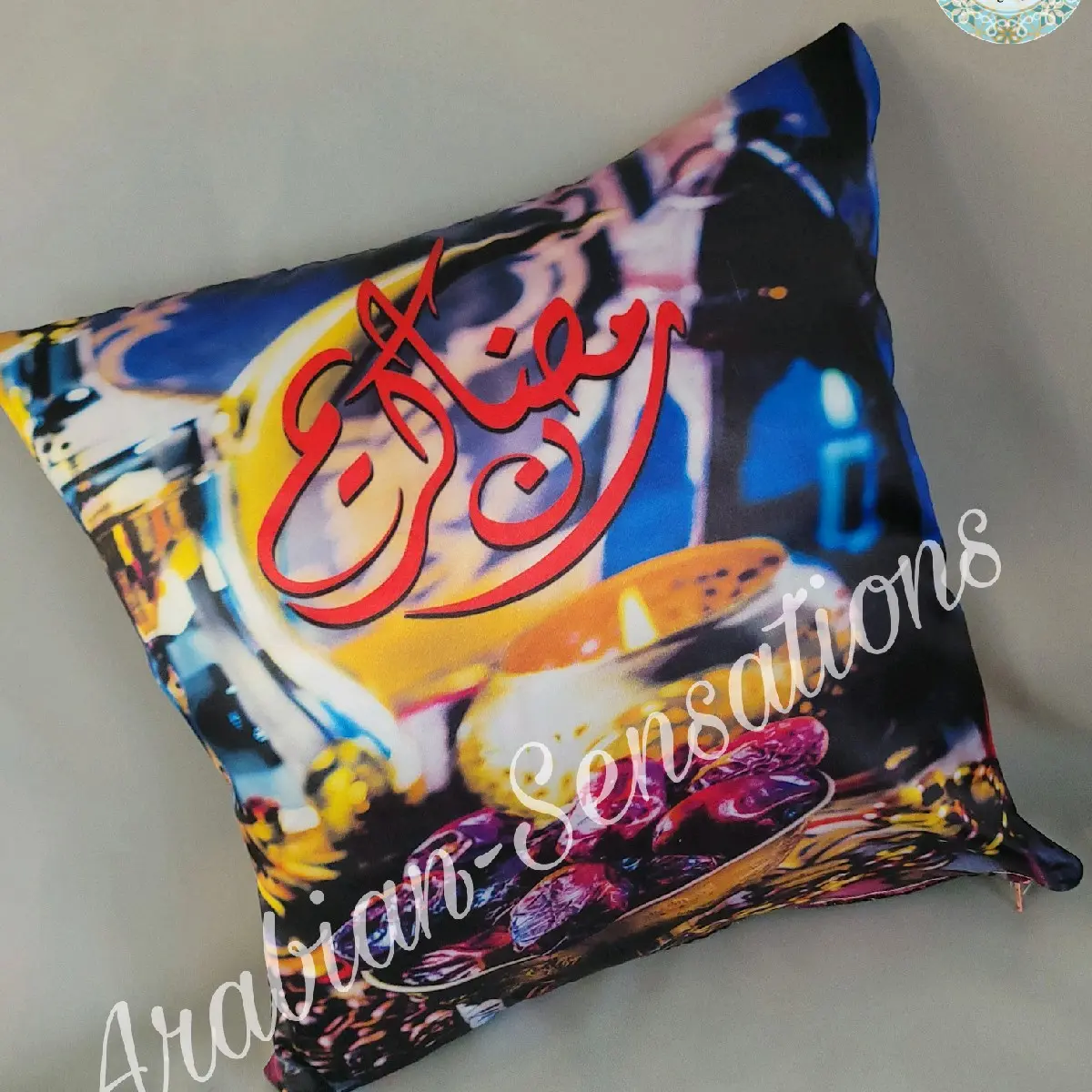 1xRamadan Kareem Cushion Cover Decorative size 16"×16" Colorful Decoration