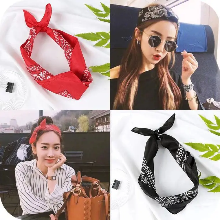 Hip-hop Scarves Bananas Paisley Print Polyester Bandana Multi Purpose Scarf for Cycling Outdoor Face Cover