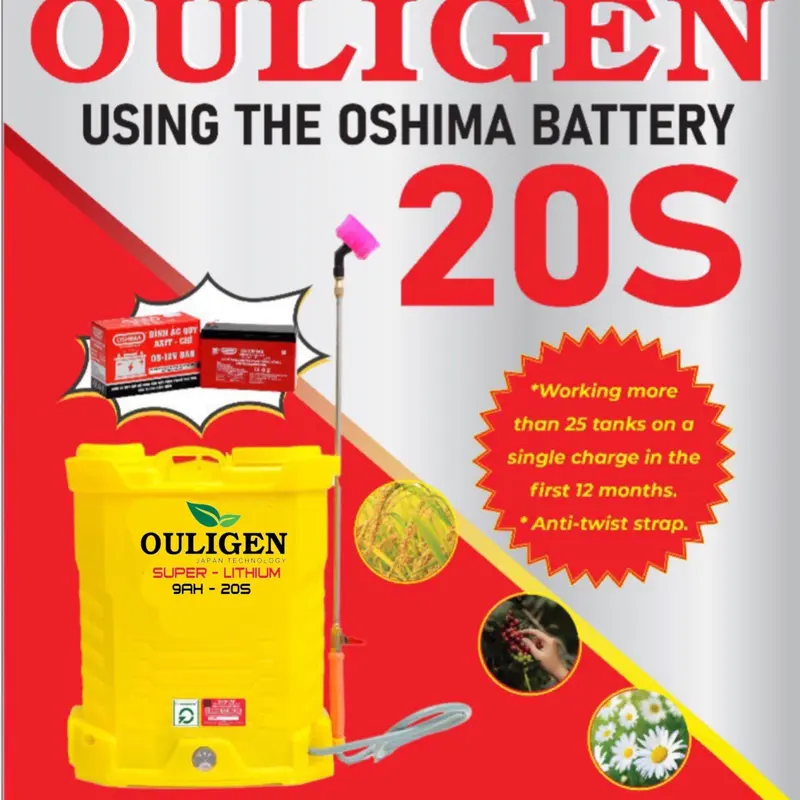 BÌNH XỊT ĐIỆN OULIGEN 20 LÍT - SIÊU NHẸ 1 BƠM XỊT TƯỚI CHO CÂY TRỒNG tưới nước & tưới tiêu 7
