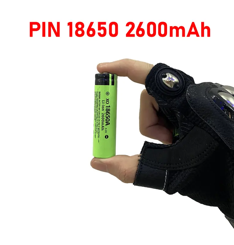 Đèn mini cầm tay kháng nước pin 2600mAh đế nam châm đa năng, gắn mũ 6