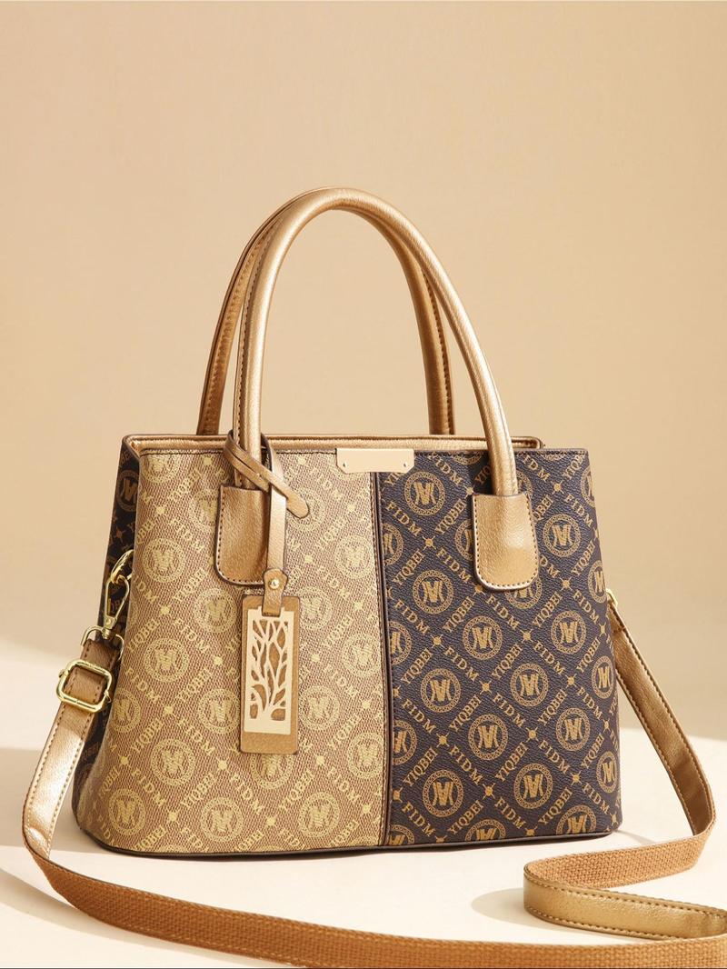 Product Introduction of Women's Fashionable Print Handbag, Casual Large Capacity Shoulder Bag for Daily Used, Trendy All-match Commuter Bag, Girl Fashionable Bag 0