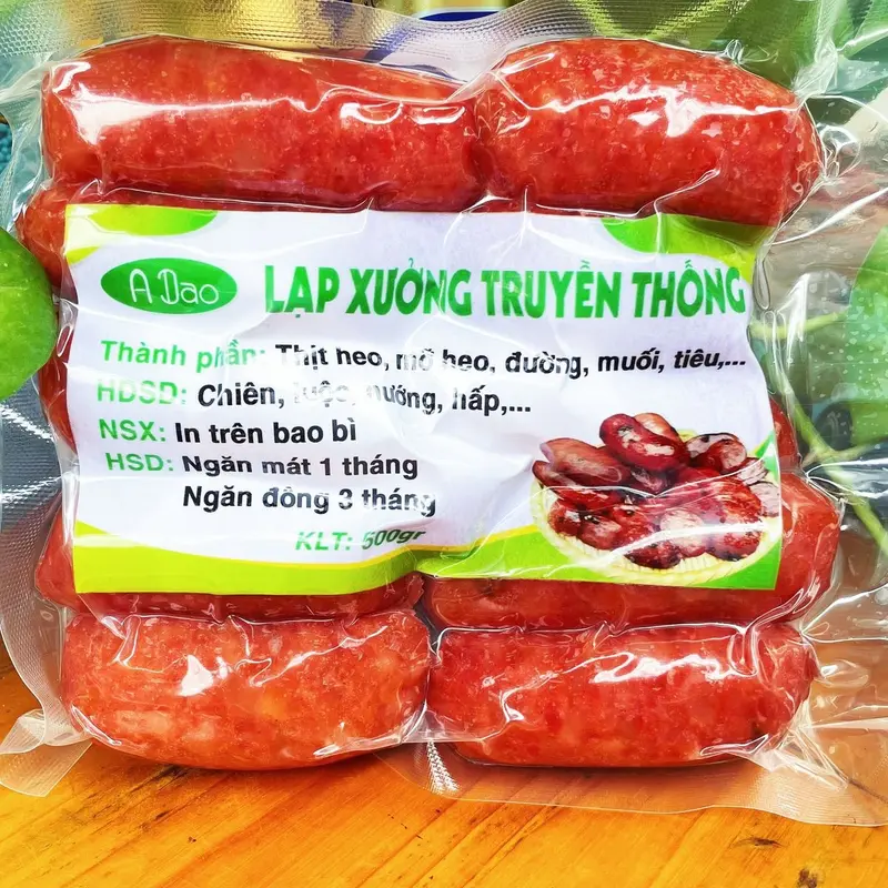 1,5KG Lạp Xưởng Truyền Thống Loại Sấy Dẻo ( 3 Túi ) Heo 2