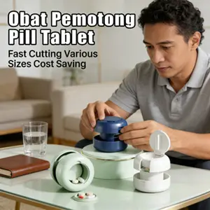 Dispenser & Pemotong Pil Portabel - Alat Bagi Obat 1/2 & 1/4 Tablet, Wadah Penyimpanan Khusus, Akurasi Tinggi | Cutter Tablet Praktis, Organizer Obat Harian, Alat Pemecah Obat Presisi Model [Model Name] - Panjang [Panjang]cm x Lebar [Lebar]cm