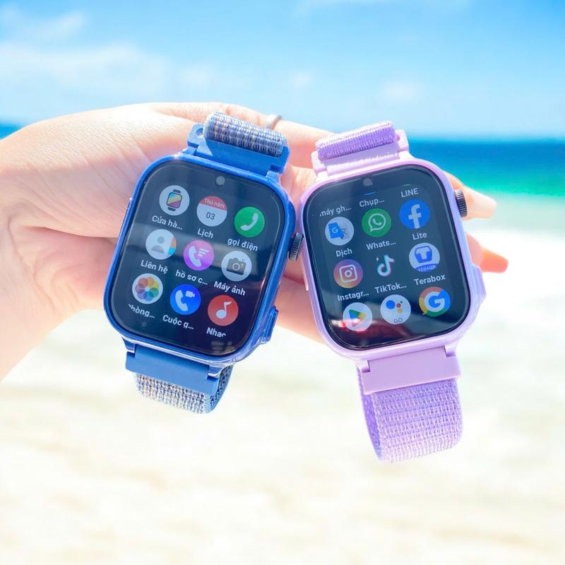 [Bộ 2Dây+Ốp Đeo Cổ] Đồng Hồ Thông Minh Gắn Sim Plus88  Định Vị Nghe Gọi 2 Chiều Kết Nối Wifi Lướt Web Chơi Game Thả Ga