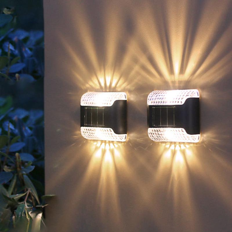 Product Introduction of 1 Pcs Outdoor Solar Wall Lamp LED Solar Powered Lights Waterproof Up and Down Luminous Light Garden Balcony Fence Decoration 23