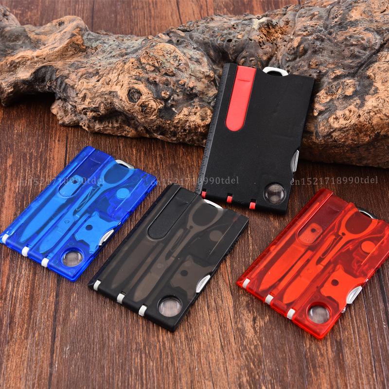Product Introduction of 10 In 1 Pocket Credit Card Portable Multi Tools Outdoor Survival Camping Equipment 1 Box Portable Hiking Card Tools Gear 9