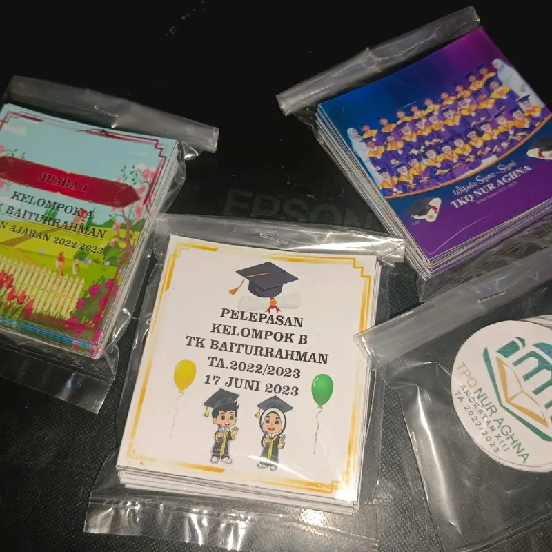 Satu set sticker piala label tropy costem Full set sticker piala kejuaraan Kertas Paper Stationery 5