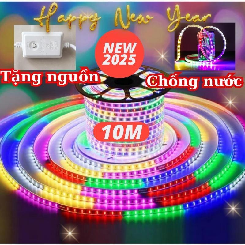 10M Dây Led Nháy Đuổi Chíp 2835 + Tặng nguồn chống nước, sử dụng trang trí Noel, lễ Tết