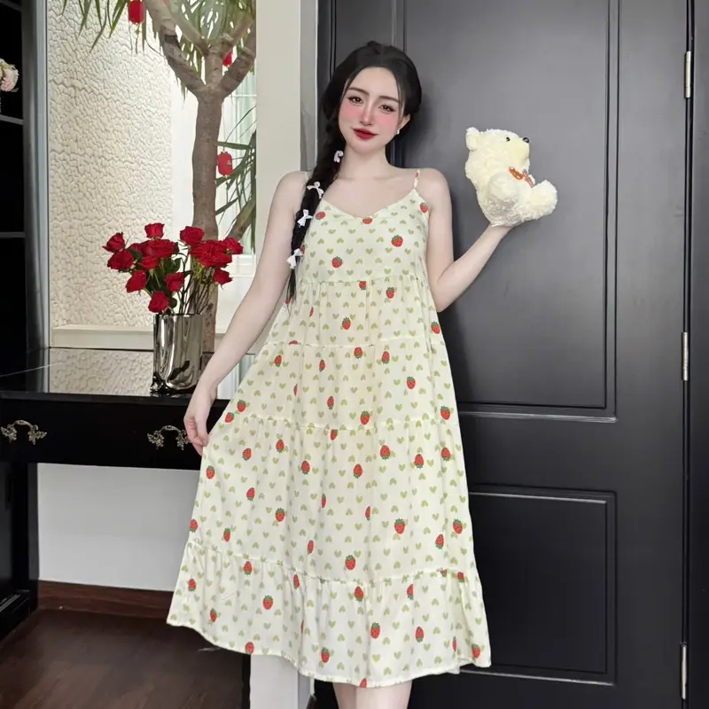 @minx.shop đầm ngủ mặc nhà chất tole lạnh kiểu dáng 2 dây bigsize