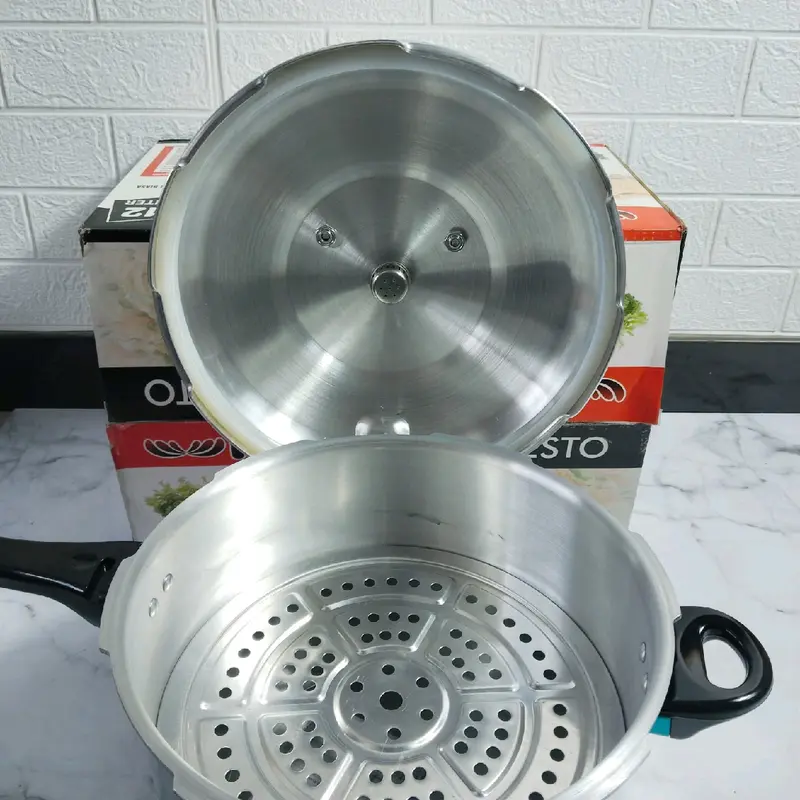 Panci Presto 12 L HC Lapisan Anti Lengket Aluminium 4