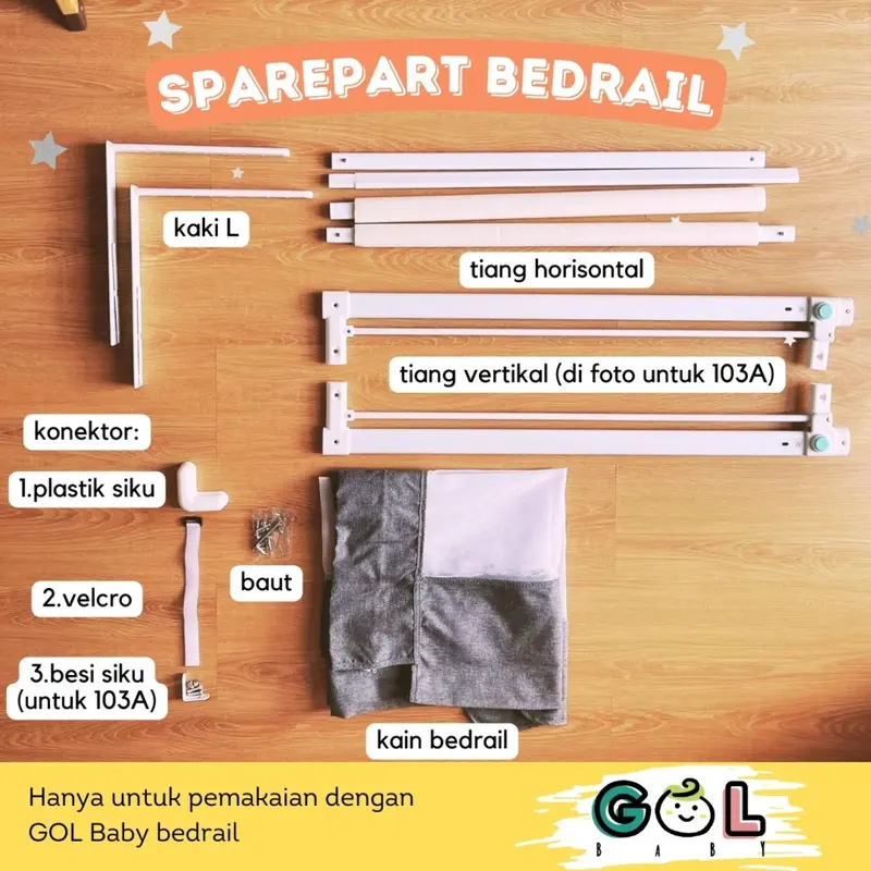 Aksesoris dan sparepart BEDRAIL GOL Baby 0