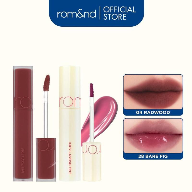 Combo Son Kem Lì Romand Blur Fudge Tint 5g + Son Tint Bóng Romand Juicy Lasting Tint 5.5g Cosmetic Son Môi