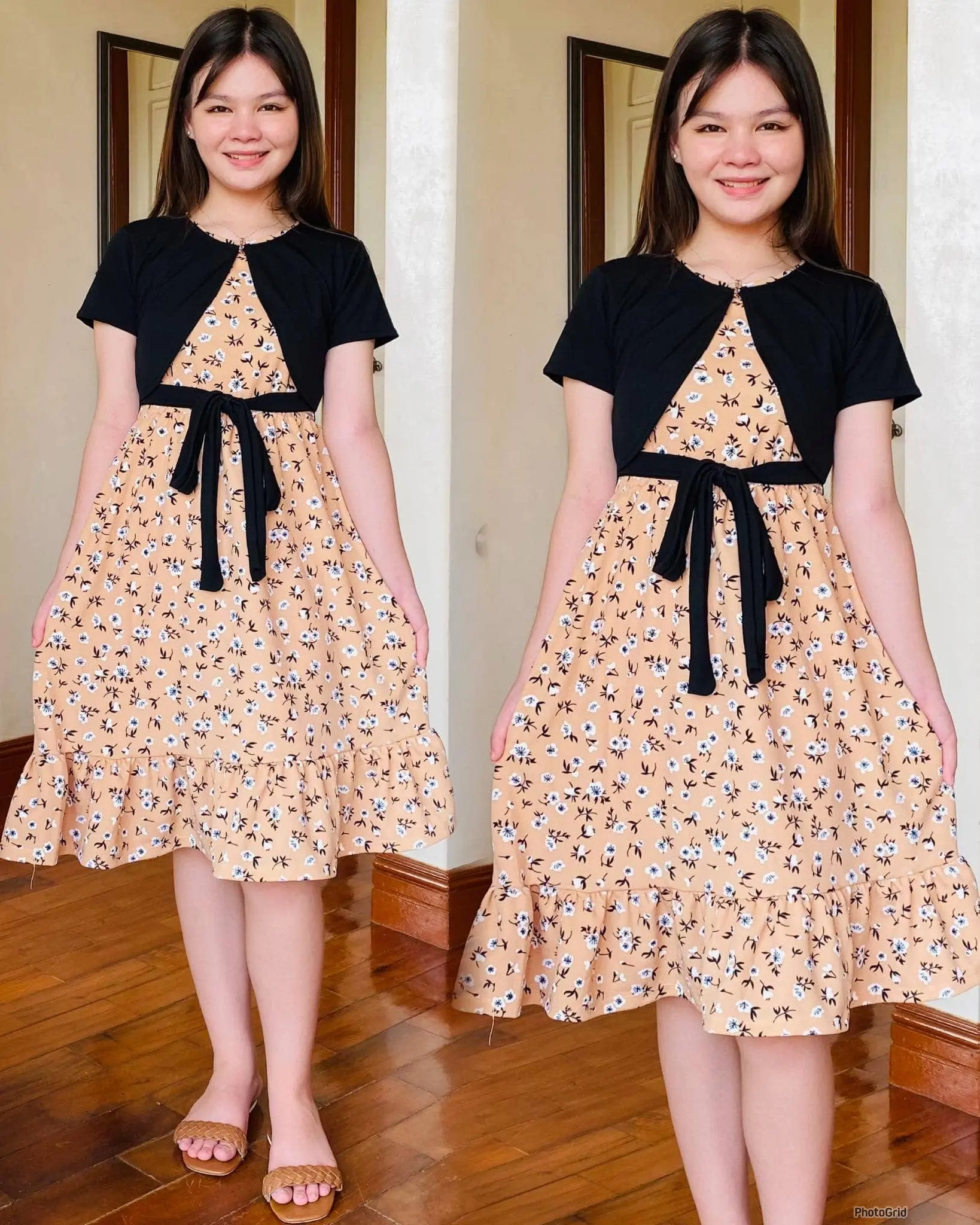 SAM #0606 KIDS BOLERO DRESS FREESIZE FROM 9-14YRS OLD