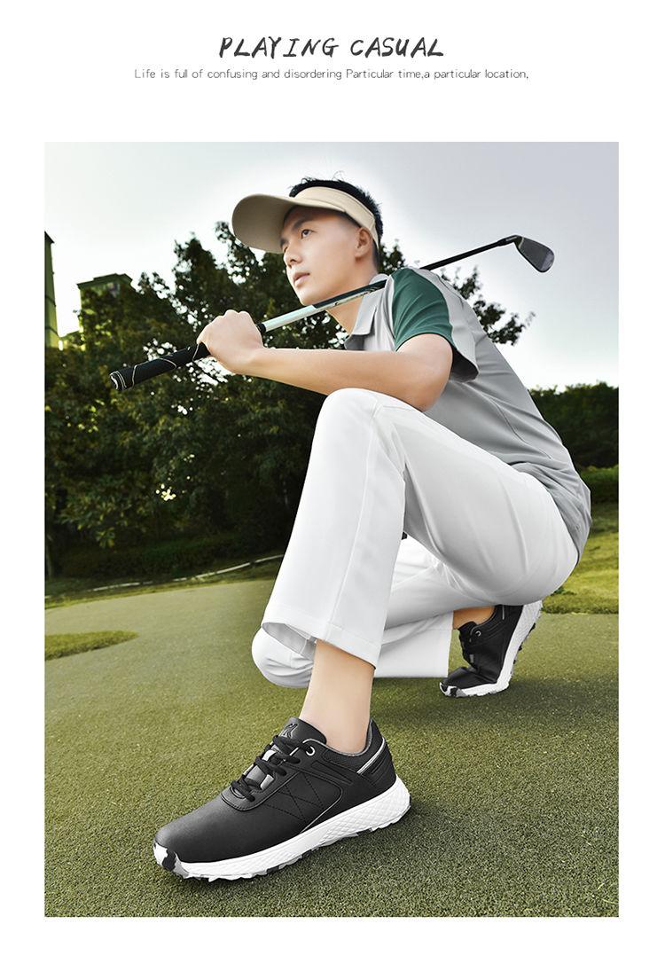 Product Introduction of New Golf Shoe Men and Women Couple Models White Shoes Fixed Studs Non-Slip Waterproof Professional Training Shoes Qx24025 32