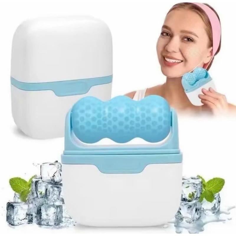  Con Lăn Đá Chăm Sóc Da Mặt Dụng Cụ Chăm Sóc Da Con Lăn Băng Hai Đầu Giảm Phù Nề & Giảm Nhiệt Độ Massage Mặt Giao Màu Ngẫu Nhiên 
