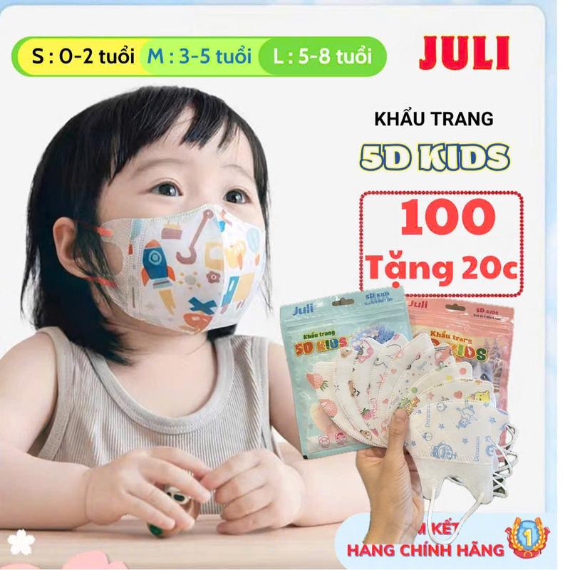 [Mua 100 Chiếc tặng 20c] Khẩu trang trẻ em 5D cho bé từ 0-6 tuổi