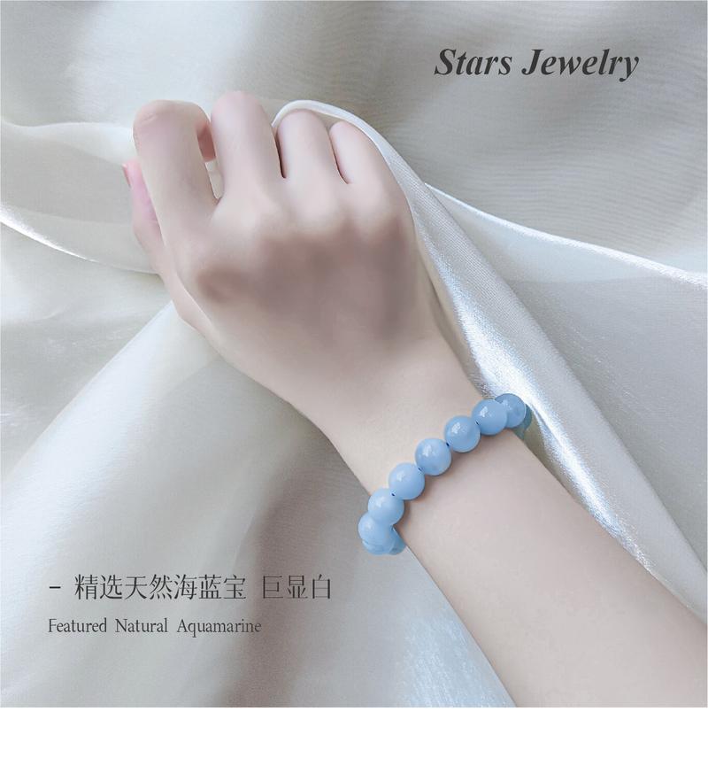 Product Introduction of Vòng Tay Aquamarine, Đá Tự Nhiên, Dành Cho Phụ Nữ, Độc Đáo Ins, Cao Cấp, Tinh Tế, Trắng Ngọt Ngào, Quà Sinh Nhật Cho Bạn Gái, Miễn Phí Vòng Tay 21