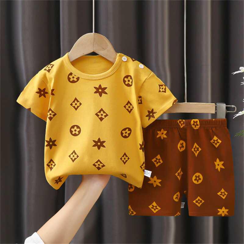 Product Introduction of Xiaozhima Fashion Boy Clothing Set Cartoon Car Vehicles Animals Pattern Summer Short Sleeves T shirt and Shorts Kids Boys Girls Clothes Sets Korean Style Outfits For 0 7 Years 15
