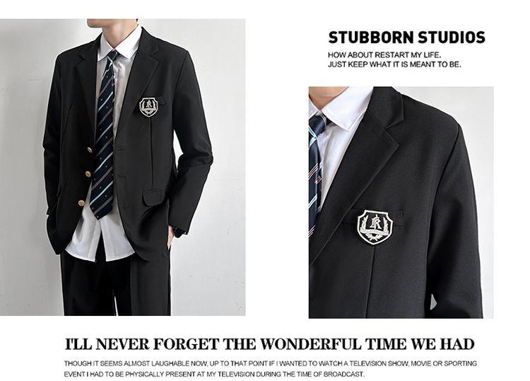 Product Introduction of Trendy Japanese Schoolboy Blazer Set - Stylish DK Uniform Suit for Men, Vintage Campus Style Jacket & Pants (1855+ Reviews) 8