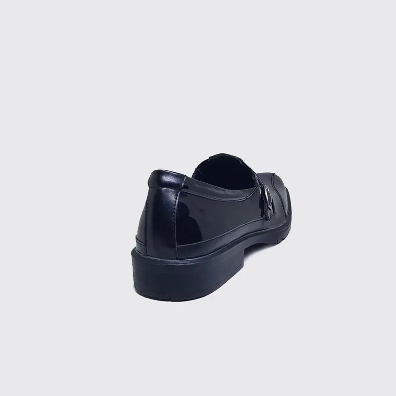 big size sepatu kerja pria pantofel kulit slip on cowok formal dinas Hitam Hitam Shoes 4