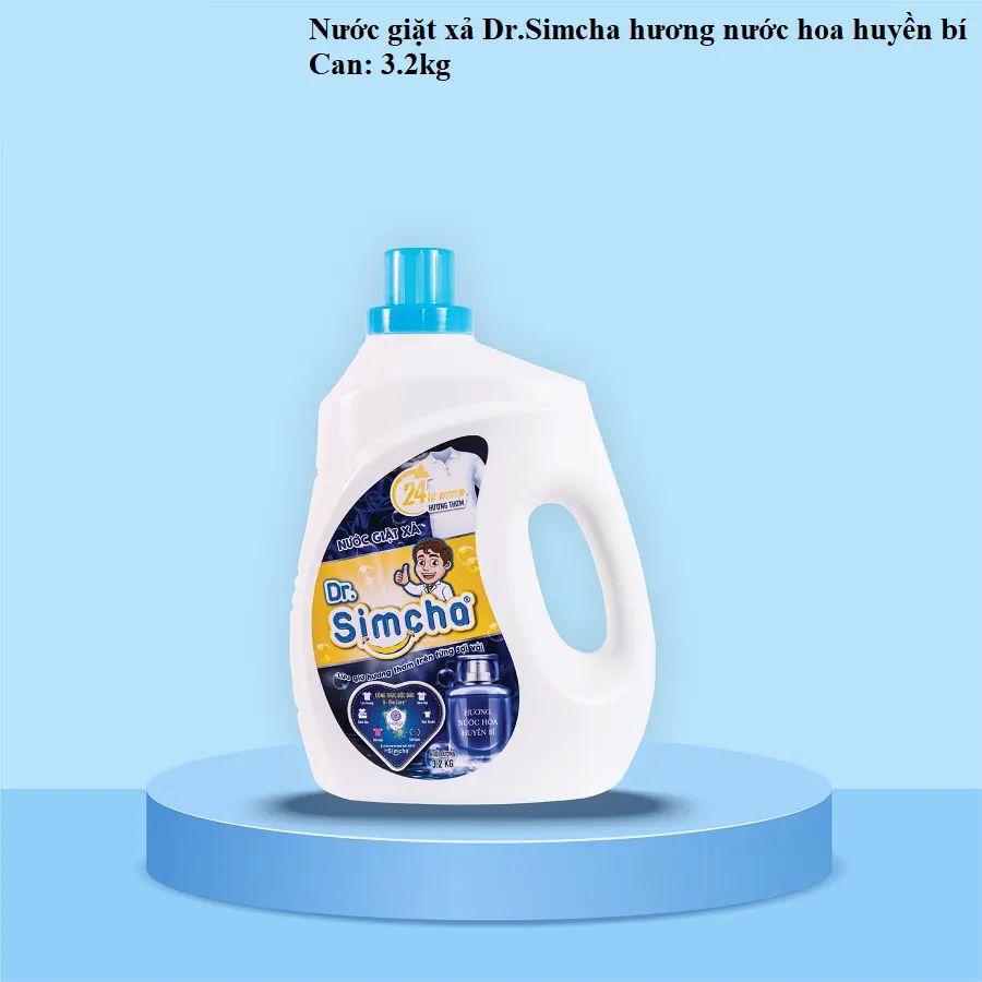 Nước giặt xả Dr.Simcha hương nước hoa huyền bí 3.2kg Làm Sạch