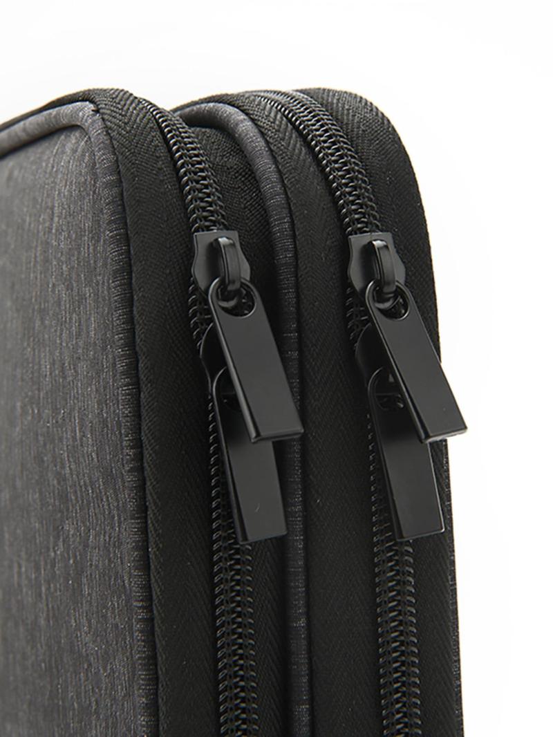 Product Introduction of Solid Color Multi-grid Travel Organizer, Durable Anti-scratch Data Cable Storage Bag, Travel Organizer for Work, Business Trip, Daily Life 4