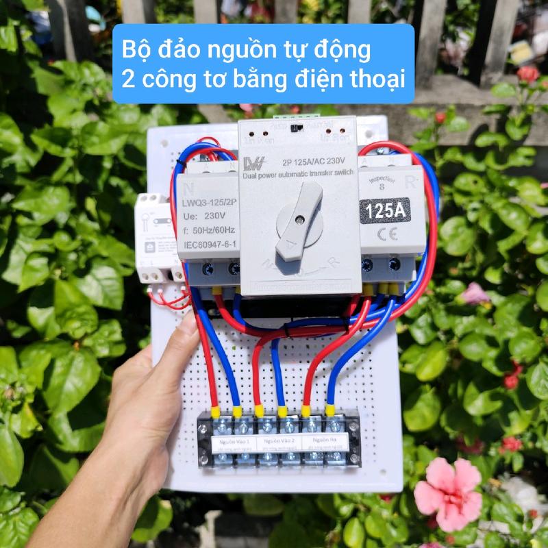 Bộ ATS 125A tự đảo 2 công tơ bằng điện thoại