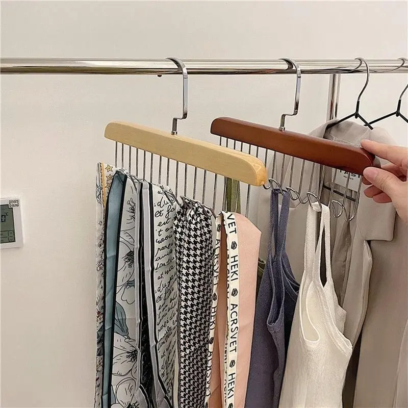 Móc treo có 8 móc, Gói 5, Thích hợp để treo Suspenders, Khăn Quàng cổ, Cà Vạt, Thắt lưng, Móc treo dây đai không trơn trượt, Thích hợp để làm khô quần áo trẻ Em Bé và người lớn, Móc treo kẹp treo quần áo 1