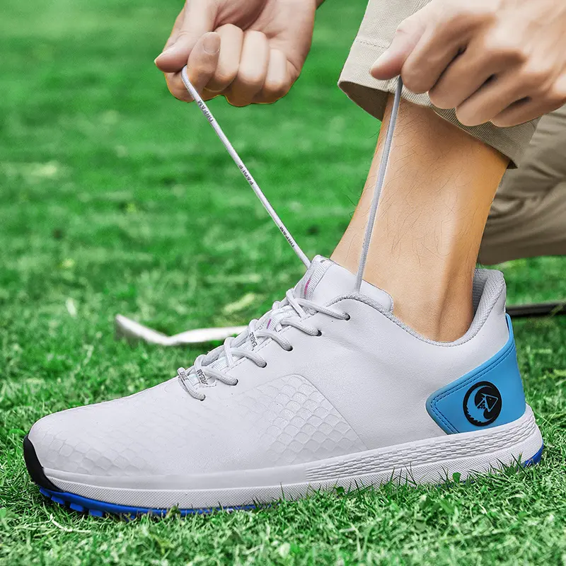 High quality golf shoes waterproof non-slip men's training Sports shoelace nails plus size spikes golf shoes 40-48