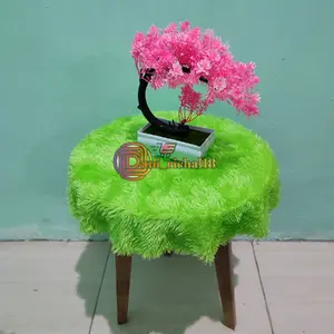 Taplak bulat kecil uk 50×50 cm bulu rasfur / taplak bundar bulu rasfur 50×50 cm / Taplak meja bundar bulu rasfur