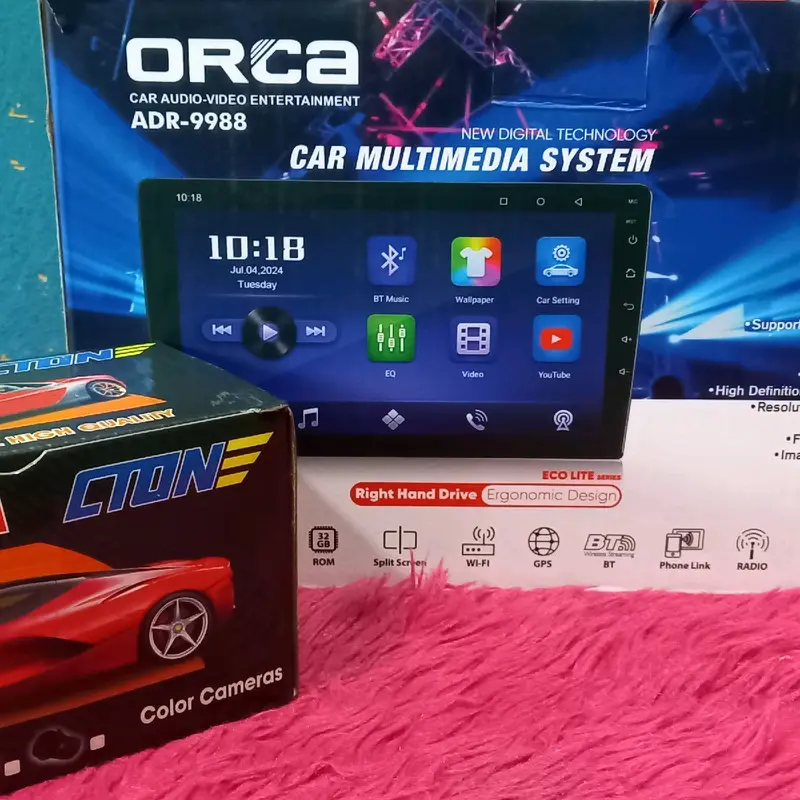 HEAD UNIT ANDROID ORCA LAYAR 9INC LENGKAP AMA KAMERA 6