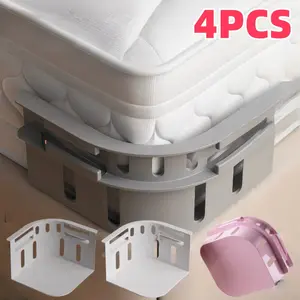 4PCS Bed Sheet Corner Tightener Clips / PVC Invisible Bed Sheet Holder Clips / Jaga Agar Seprai Tetap Rapi / Bed Sheet Corner Tightener Clips