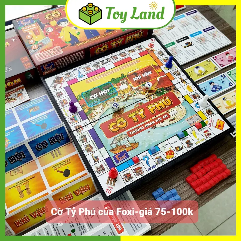 [Foxi] Cờ Tỷ Phú Thương Nhân Hội An Foxi Size Lớn Monopoly Cờ Tỉ Phú Đồ Chơi Trí Tuệ Trẻ Em Tư Duy 2