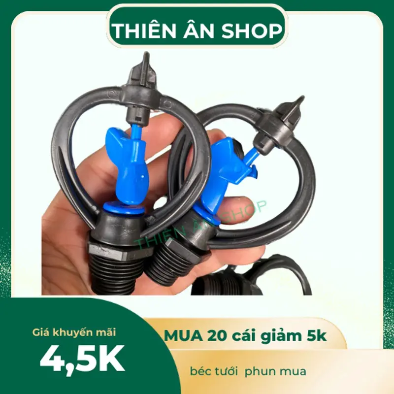 béc tưới cây phun mưa, béc thìa xoay 360 độ 2 ren kết nối 21,27mm nhưa chịu nắng mưa 5 năm FREE SHIP 2