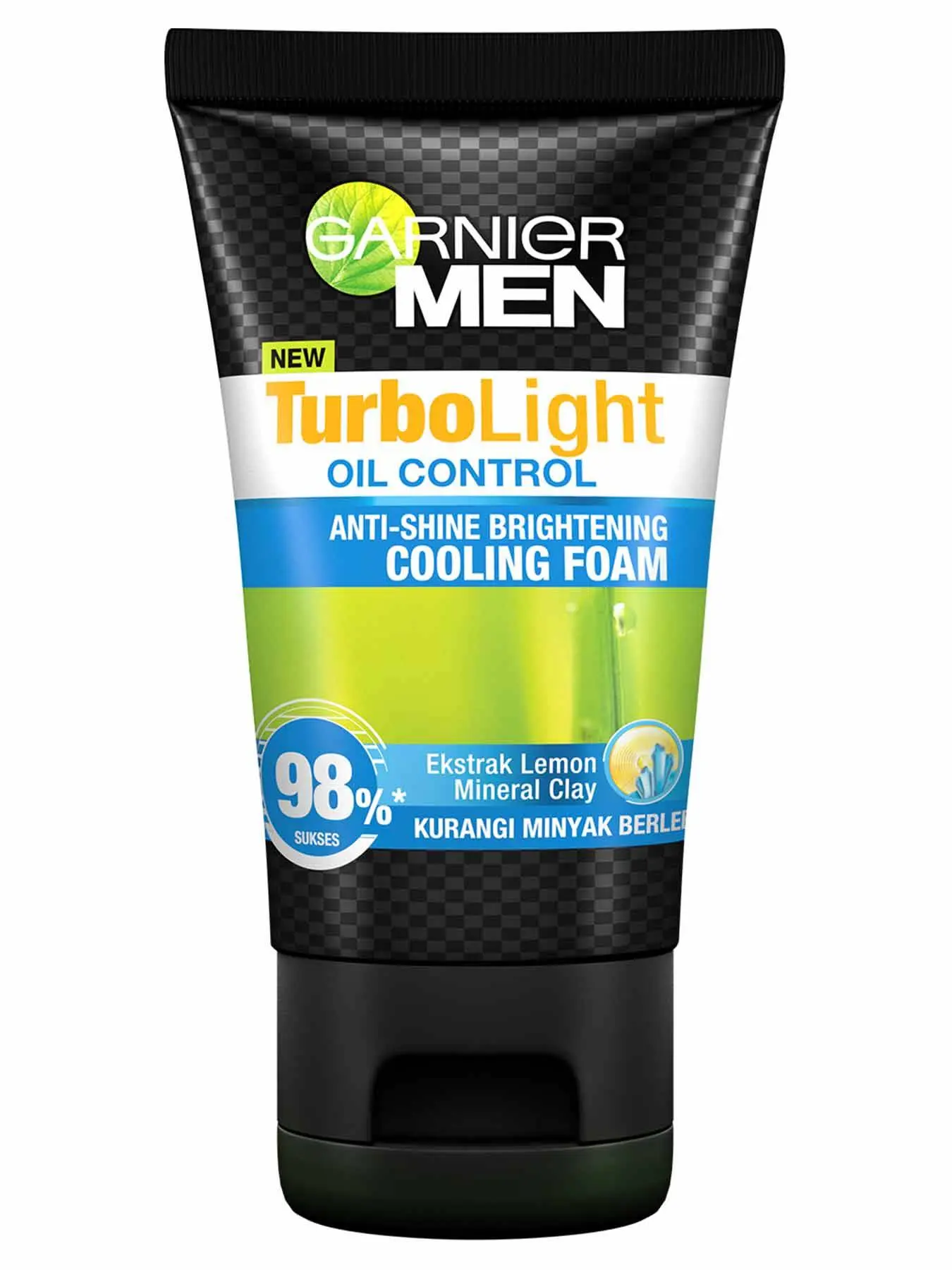 Garnier Men TurboLight Oil Control Cooling Foam Face Wash 100ml/Pencuci Wajah