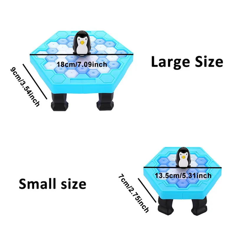 1 Set Penguin Icebreaker Game, Ice Cubes Icebreaker Toy, Save Penguin Break Ice Board Games with Cubes, Kids Puzzle Board Games with Ice Cubes 1