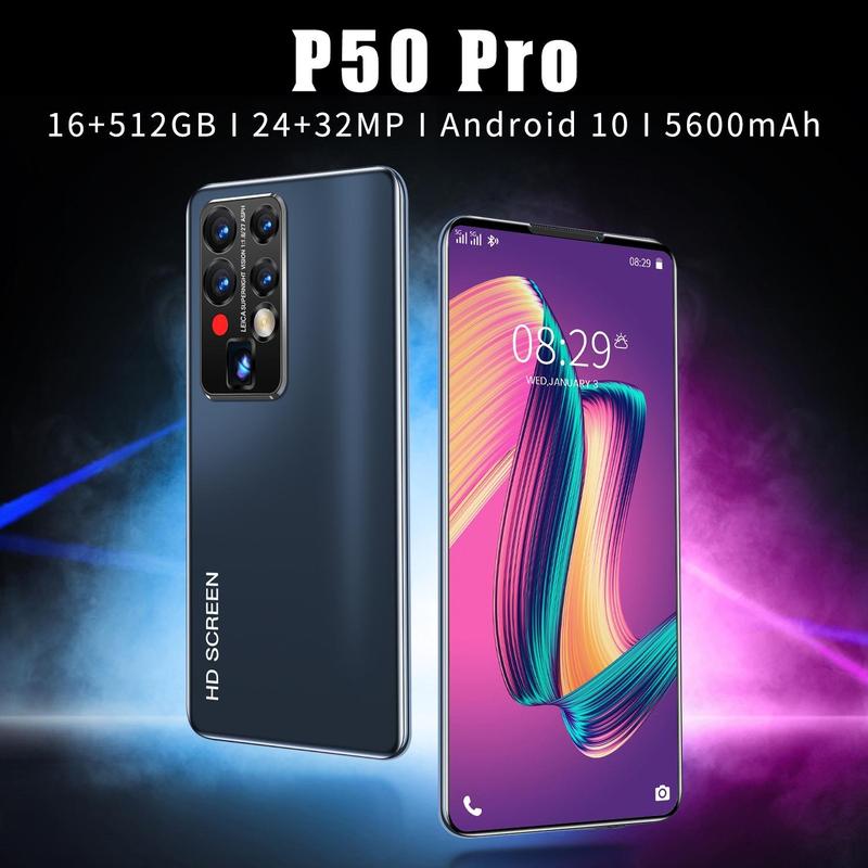 High Quality P50 Pro Smartphone 5600mah 5g Full Screen Fingerprint ...