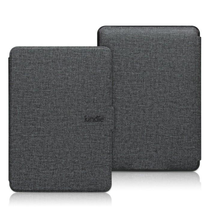 Kindle 2024 Paperwhite Gen 12th & Basic Cover Case Denim Fabric Leather Both Sides & Transparent