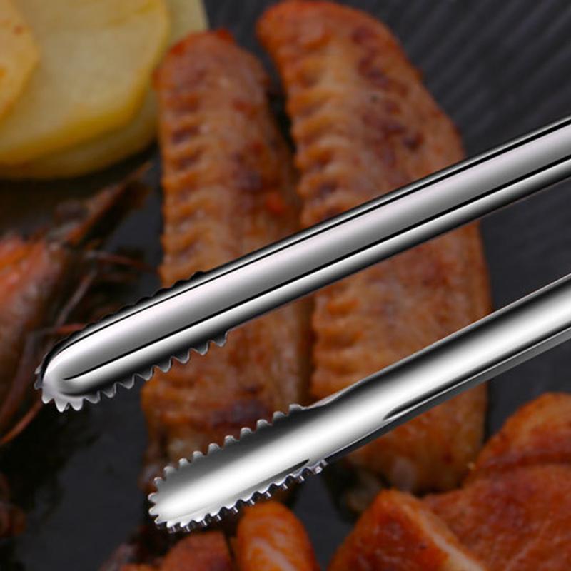 304 Stainless Steel Korean Barbecue Clip Buffet Clip Food Grade Durable Barbecue Steak Clip Household Commercial Food Clip Medium 24CM-1 Piece Utensils Grill 2