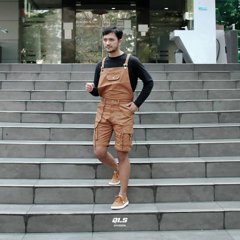 Overall Long Pants Cargo Celana Panjang Pendek Pria 4 in 1 Caramel 2